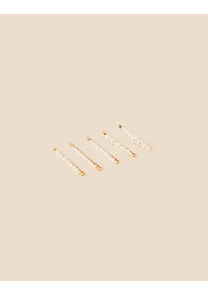 Inci Kıskaç Saç Tokası 5'li Paket