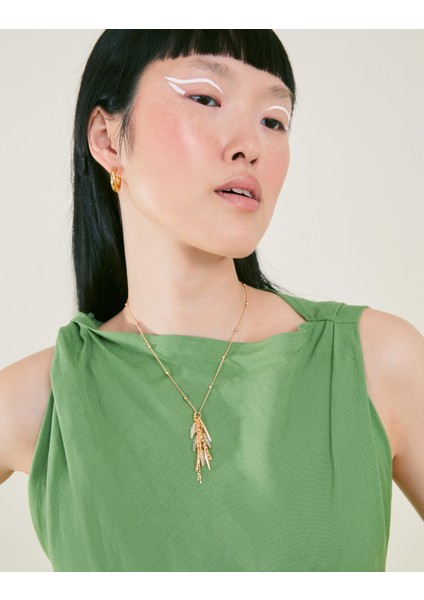 Karışık Taşlı Püskül Kolye fiyatları