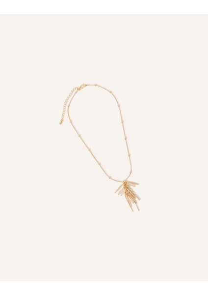 Karışık Taşlı Püskül Kolye modelleri