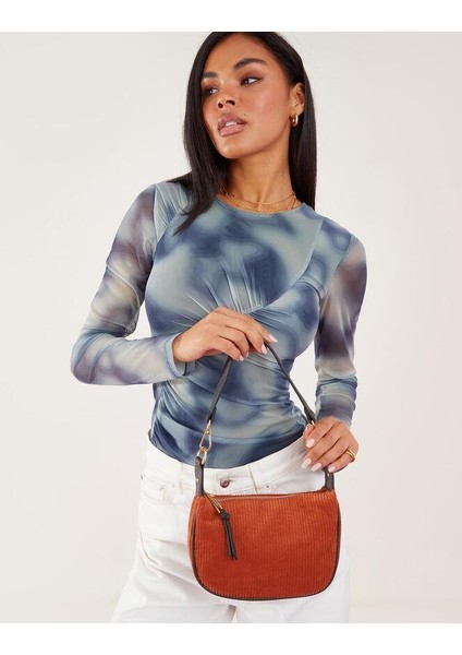 Kordonlu Mini Turuncu Renk Omuz Çantası fırsatları