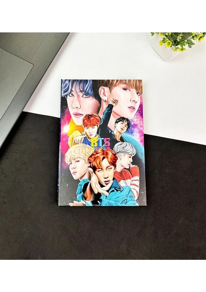 Alanç Gift Bts Army Sırt ve Okul Çantası Bts Lastikli Defter, Bts Kalemlik, Cüzdan Çanta Seti