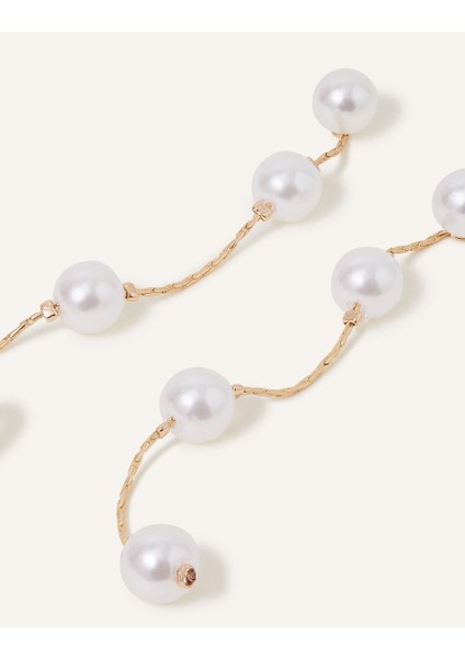 Inci Işleme Uzun Küpe Seti