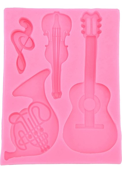 1x Gitar Şekilli Silikon Kalıp (Yurt Dışından)