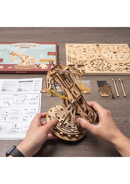Rokr Wheeled Siege Artillery 3D Ahşap Puzzle KW801 (Yurt Dışından)