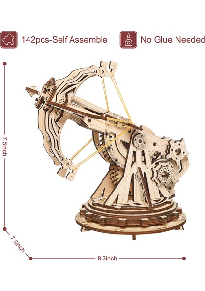 Rokr Wheeled Siege Artillery 3D Ahşap Puzzle KW801 (Yurt Dışından)