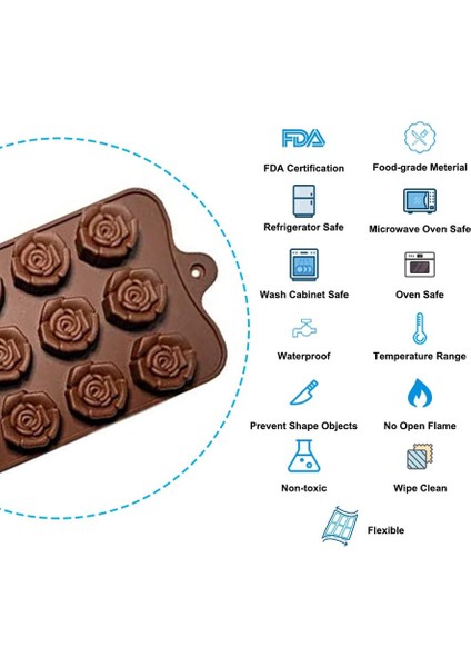 2 Adet 15SZE 3-D Rose Chocolate (Yurt Dışından) fiyatları