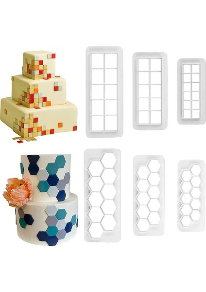 6 Geometrik Kek Zımba Seti (Yurt Dışından)