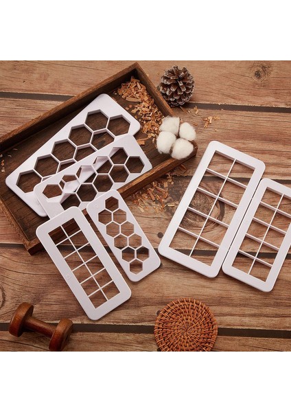 6 Geometrik Kek Zımba Seti (Yurt Dışından) modelleri