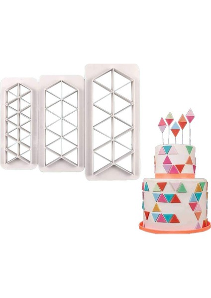 3 Üçgen Bisküvi Zımba Seti (Yurt Dışından)
