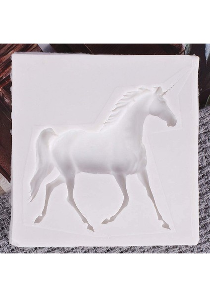 2 Adet Silikon Tek Boynuzlu At Kalıp Beyaz (Yurt Dışından) fiyatları