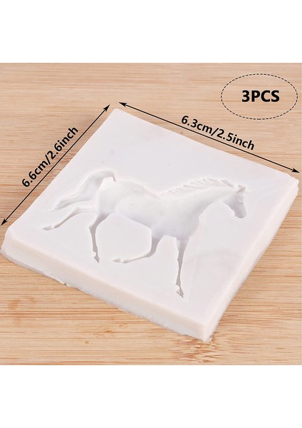2 Adet Silikon Tek Boynuzlu At Kalıp Beyaz (Yurt Dışından) modelleri