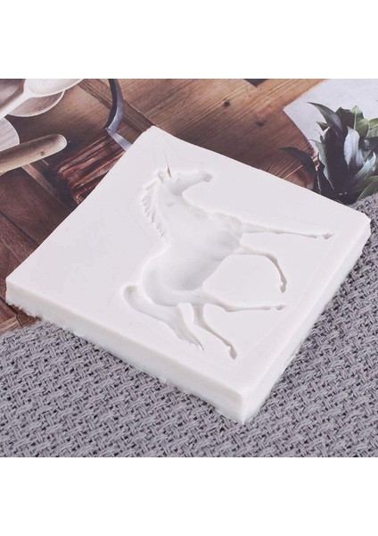 2 Adet Silikon Tek Boynuzlu At Kalıp Beyaz (Yurt Dışından) indirimleri