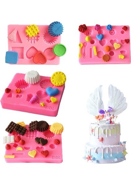 4 Parça Tatlı Silikon Pembe Kalıp (Yurt Dışından) modelleri