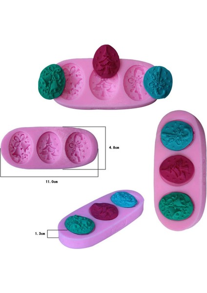 1x Noel Çan Silikon Şeker Kalıp (Yurt Dışından) modelleri