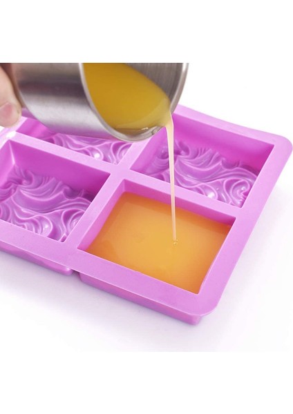 2 Adet 4 Şirket Dalga Çiçek Silikon Kalıp Mor (Yurt Dışından) fiyatları
