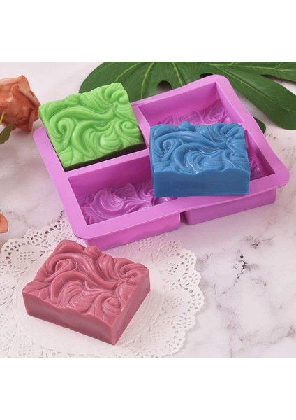 2 Adet 4 Şirket Dalga Çiçek Silikon Kalıp Mor (Yurt Dışından) modelleri