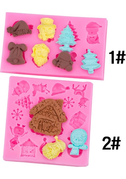 2 Parçalı Noel Dekorasyon Silikon Kalıp Seti (Yurt Dışından)