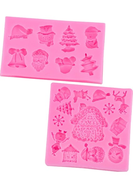 2 Parçalı Noel Dekorasyon Silikon Kalıp Seti (Yurt Dışından) indirimleri