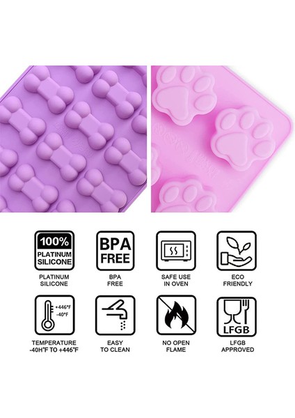 4 Kemik Pençe Pişirme Kalıbı 3 Renk (Yurt Dışından) modelleri