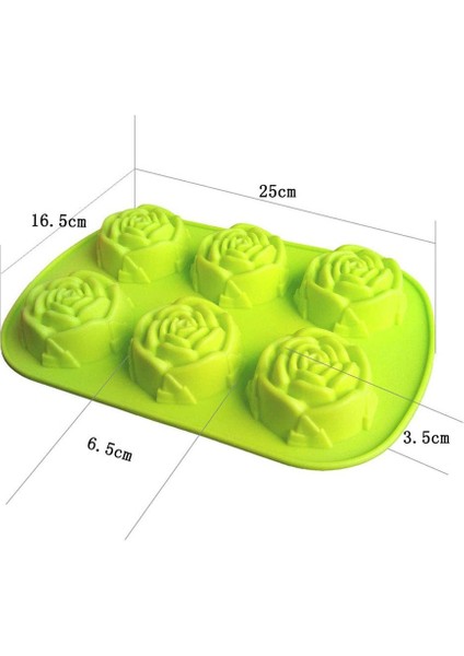 2 Adet 6 Boşluklu Gül Silikon Sabun Kalıp Pembe (Yurt Dışından) fiyatları