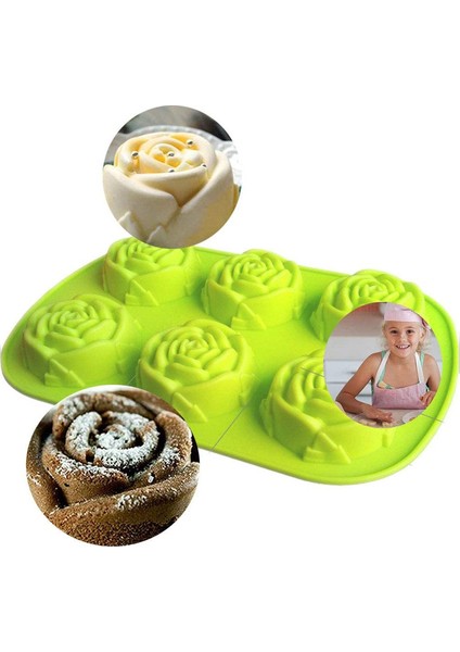 2 Adet 6 Boşluklu Gül Silikon Sabun Kalıp Pembe (Yurt Dışından) indirimleri