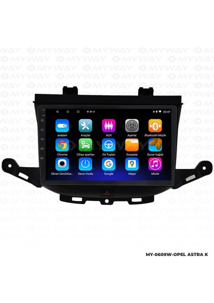 Opel Astra K Android 12 Multimedya Carplay 2gb RAM+32GB HDD Navigasyon Ekran fiyatları