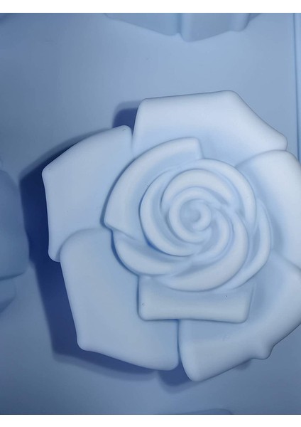 5 Adet 6 Delikli Üç Boyutlu Gül Puding Kalıp Mavi (Yurt Dışından)