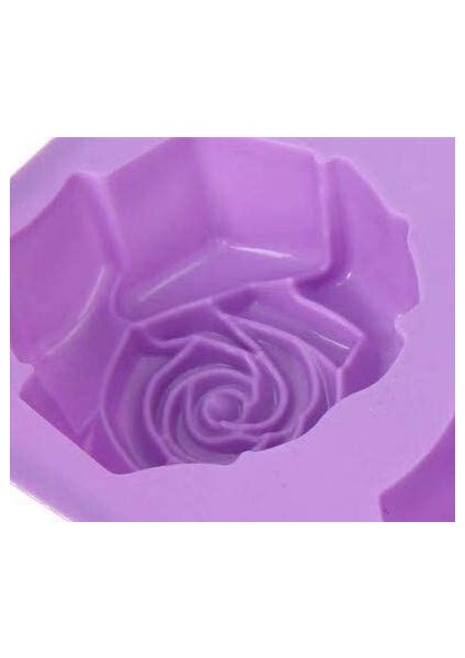 5 Adet 6 Delikli Üç Boyutlu Gül Puding Kalıp Mavi (Yurt Dışından) modelleri