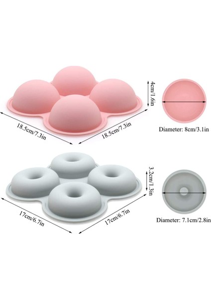 2 Adet Donut Kalıp 4x 2 Renk (Yurt Dışından) modelleri