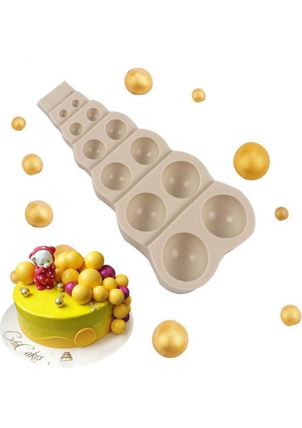 12 Yuvalı Yarı Dairesel Inci Kek Kalıbı (Yurt Dışından)