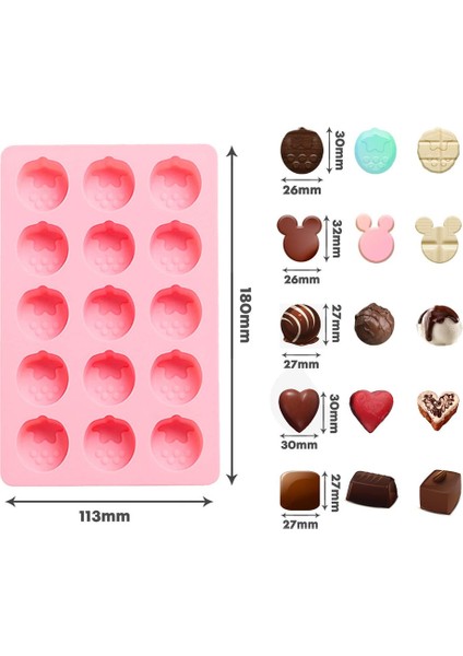 5 Silikon Çikolata Kalıpları Seti (Yurt Dışından) modelleri