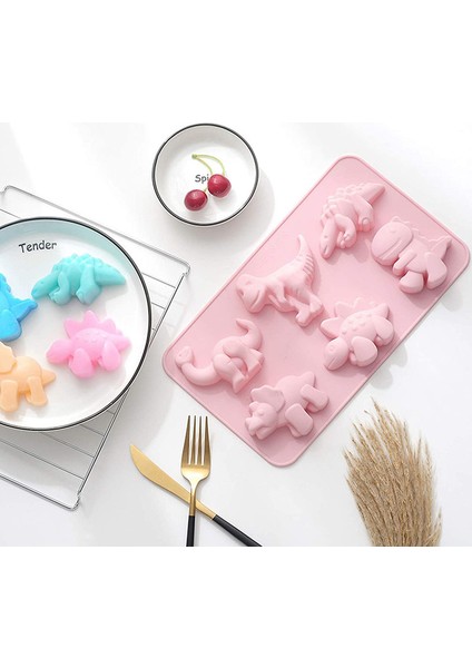 2 Adet 6 Dinozor Soketi Silikon Kalıp (Yurt Dışından) indirimleri