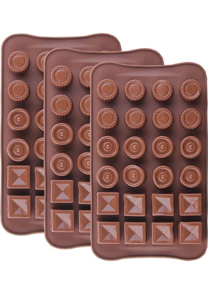 3 Adet 24 Delikli Çikolata Kalıbı (Yurt Dışından)