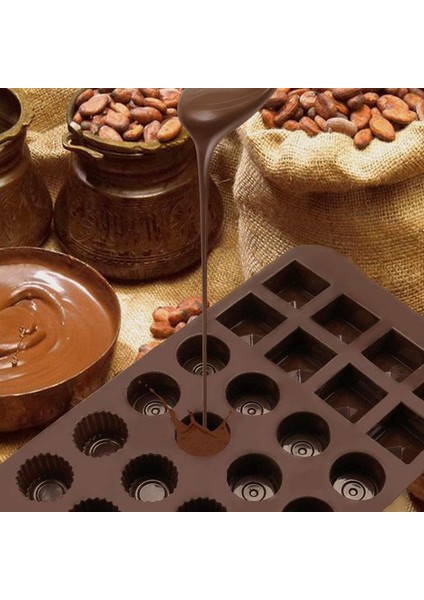 3 Adet 24 Delikli Çikolata Kalıbı (Yurt Dışından) indirimleri