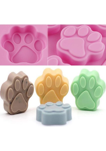 2 Adet Köpek Yavrusu Ayak Izi Silikon Kalıp Pembe (Yurt Dışından) indirimleri