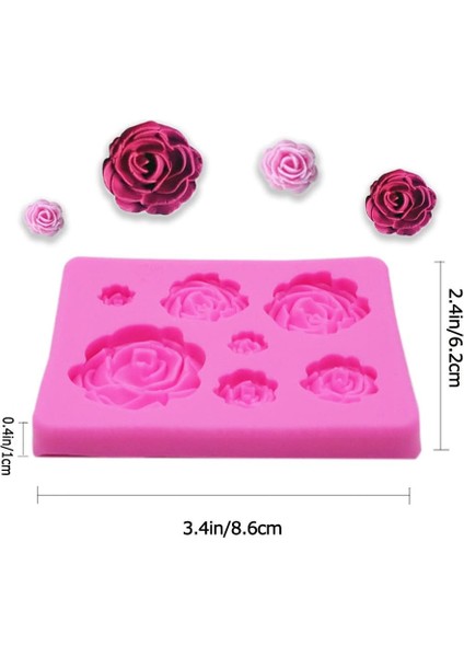 3 Adet Silikon Gül Papatya Kalıp (Yurt Dışından) modelleri