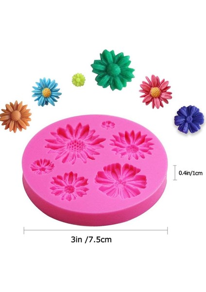 3 Adet Silikon Gül Papatya Kalıp (Yurt Dışından) fırsatları
