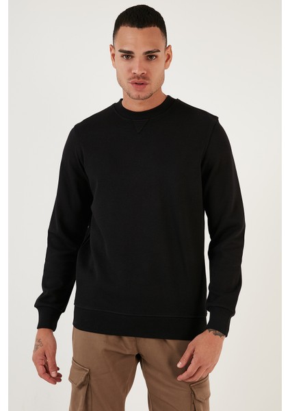 Pamuklu Regular Fit Bisiklet Yaka Sweat Erkek Sweat 5905453 fiyatları