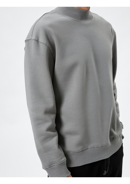 Dik Yaka Kazak Basic Uzun Kollu Ribanalı indirimleri