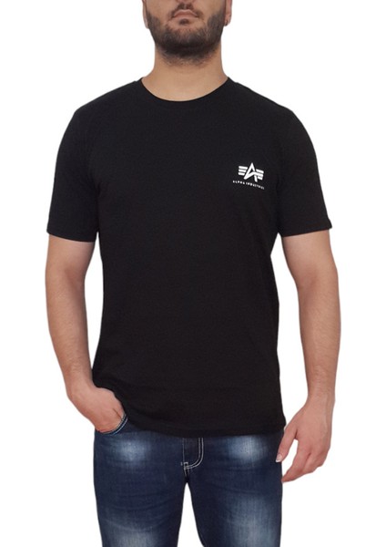 Erkek Yuvarlak Yakalı Yazılı Baskılı Kısa Kollu Siyah Tişört Ety-Alp fiyatları