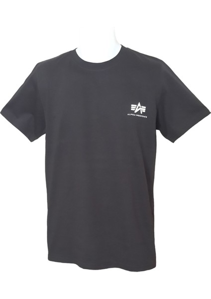 Erkek Yuvarlak Yakalı Yazılı Baskılı Kısa Kollu Siyah Tişört Ety-Alp indirimleri