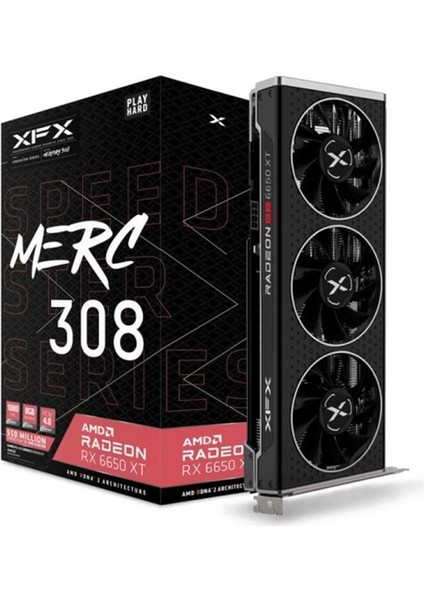 Xfx Amd Radeon Rx 6650XT Speedster Merc 308 8gb Gddr6 128BIT 3xdp 1xhdmı DX12 Ekran Kartı