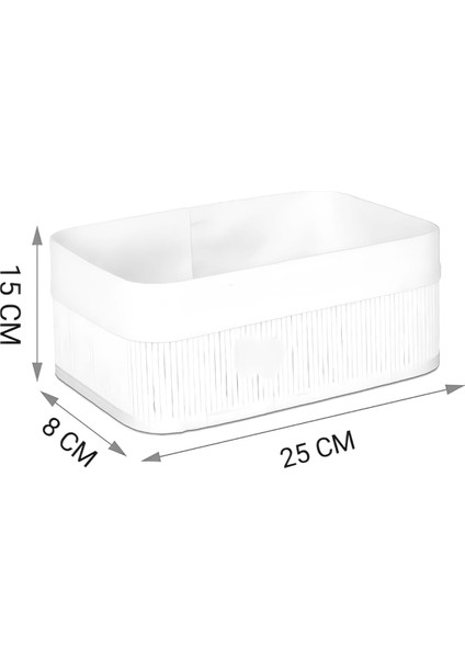 Bambu Çok Amaçlı Saklama Kutusu Düzenleyici Büyük Boy Organizer Kahverengi 25X15X8 cm