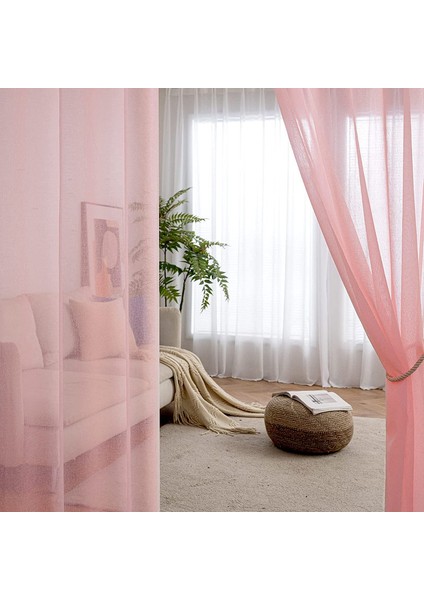 2 Düz Perdeler PEMBE-140 x 137 cm (Yurt Dışından) fırsatları