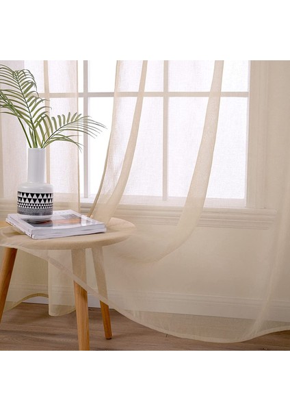 2 Düz Perde BEJ-140 x 213 cm (Yurt Dışından) fırsatları