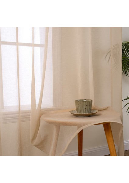 2 Düz Perde BEJ-100 x 250 cm (Yurt Dışından) fırsatları