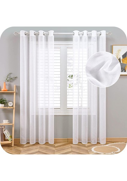 2 Düz Renkli Perde BEYAZ-183 x 259 cm (Yurt Dışından)