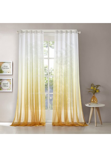 2 Degrade Perde Sarı 183 x 160 cm (Yurt Dışından)