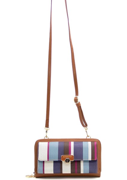 Kadın Askılı Cüzdan Mix - Taba SP921 Silver & Polo