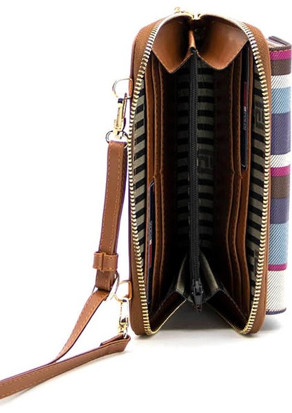 Kadın Askılı Cüzdan Mix - Taba SP921 Silver & Polo indirimleri